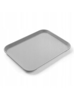 Taca z polipropylenu Fast Food mała, AmerBox, jasnoszary, 265x345x(H)20mm