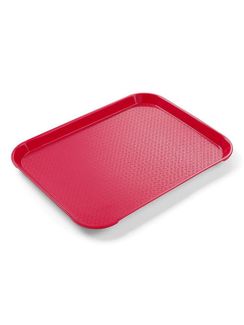 Taca z polipropylenu Fast Food mała, AmerBox, czerwony, 265x345x(H)20mm