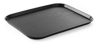 Taca z polipropylenu Fast Food duża, AmerBox, czarny, 350x450x(H)20mm