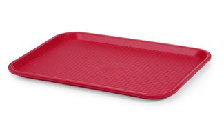 Taca z polipropylenu Fast Food średnia, AmerBox, czerwony, 305x415x(H)20mm