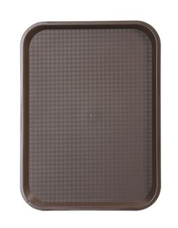 Polypropylene fast food tray, medium, AmerBox, Brown, 305x415x(H)20mm