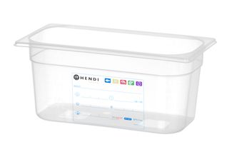 Cubeta Gastronorm 1/3, HENDI, GN 1/3, 5,7L, Transparente, 325x176x(H)150mm 1