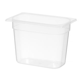 Container GN 1/4 polypropylene, HENDI, Profi Line, GN 1/4, 5,5L, Transparent, 265x162x(H)200mm