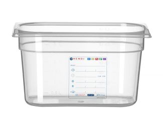Kontejner GN 1/4 HACCP, HENDI, GN 1/4, 3,5L, Průhledná, 265x162x(H)150mm 1