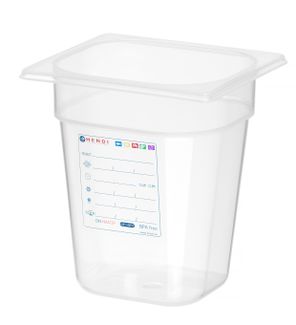 Toiduanum GN 1/6 HACCP, HENDI, GN 1/6, 3,4L, Läbipaistev, 176x162x(H)200mm 2
