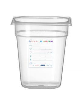 Toiduanum GN 1/6 HACCP, HENDI, GN 1/6, 3,4L, Läbipaistev, 176x162x(H)200mm 1