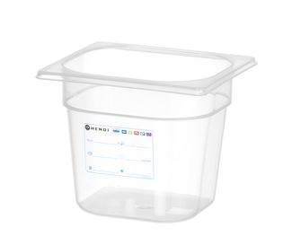 Toiduanum GN 1/6 HACCP, HENDI, GN 1/6, 2,4L, Läbipaistev, 176x162x(H)150mm 1