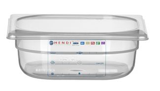 Pojemnik GN 1/6 HACCP, HENDI, GN 1/6, 1L, transparentny, 176x162x(H)65mm 1