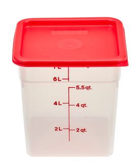CamSquare transparent polypropylene food storage container., Cambro, 7.6 L, 7,6L, Transparent, 215x215x(H)230mm 2