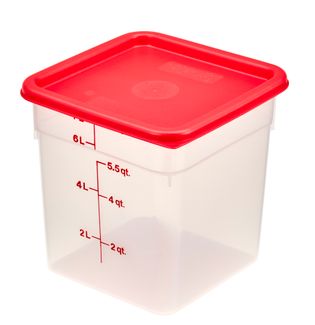 CamSquare transparent polypropylene food storage container., Cambro, 7.6 L, 7,6L, Transparent, 215x215x(H)230mm 3