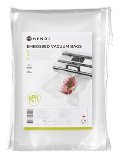 Worki moletowane do gotowania sous vide, do pakowarek listwowych i komorowych, HENDI, 100 szt., 200x300mm