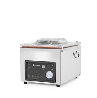 Vacuum chamber packaging machine, HENDI, Profi Line, sealing strip 260 mm, 230V/370W, 330x480x(H)360mm
