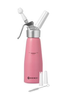 Syfon do bitej śmietany, HENDI, 0,5L, Pastelowy różowy, ⌀80x(H)260mm
