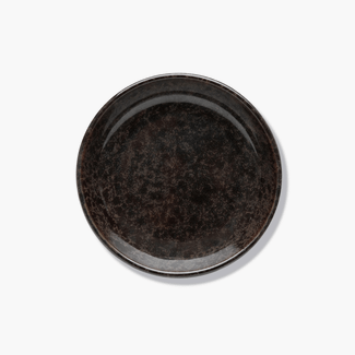 OLIVE PLATE SURFACE D9 H2 INDI GREY, Serax, brązowy