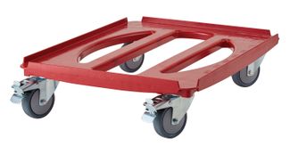 Vežimėlis Camdolly termoizoliaciniams konteineriams Cam GoBox 4060, Cambro, Raudona, 710x510x(H)167mm