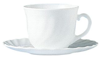 Trianon saucer, Arcoroc, Trianon, ø145 mm, White, ⌀145x(H)16mm 1