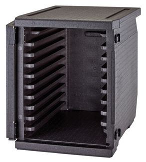 Professional grade insulated carrier CAM GOBOX, front-loaded, for 600x400 mm containers, with 9 built-in guides., Cambro, 126 L, with 9 guides, 126L, Black, 770x540x(H)687mm 2