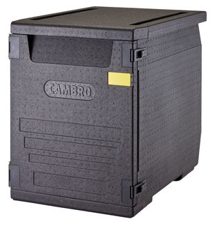 Professional grade insulated carrier Cam GoBox, front-loaded, for 600x400 mm containers, without guides., Cambro, 155 L, without guides, 155L, Black, 770x540x(H)687mm 1
