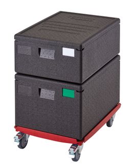 Professional grade insulated carrier CAM GOBOX, top-loaded, 600x400 mm., Cambro, 80 L, 80L, Black, 690x490x(H)370mm 3