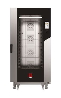 Konvekcinė garų krosnelė „Millennial Touch Screen Bakery“ su automatine plovimo sistema, 16 × 600 × 400 mm – su elektroniniu valdymu, elektrinė, Tecnoeka, 400V/31000W, 930x1035x(H)1900mm
