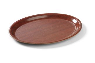 Servírovacia tácka Mykonos oválna, protišmyková, mahagónové farebné prevedenie, Cambro, oválna, Mahagón, 210x290mm