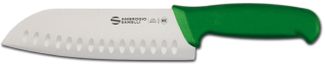 Nóż Santoku Supra Colore, Ambrogio Sanelli, ostrze ze żłobieniami, zielony, (L)310mm 1