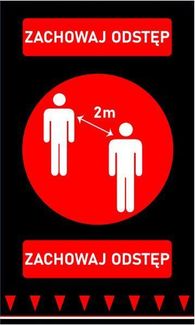 Mata „Zachowaj odstęp”, HENDI, 900xmm