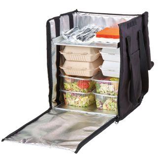 Insulated, foldable backpack with removable compartment., Cambro, capacity: approx. 40 L, Black, 355x280x(H)430mm 3