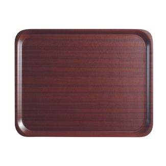 Mykonos – mahogany serving tray, rectangular, non-slip surface., Cambro, rectangular, Mahogany, 325x530mm 2
