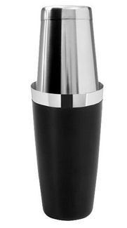 Shaker winylowy ze szklanką, czarny