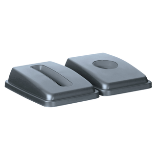 Lid with opening for 60 l rectangular container, HENDI, rectangular opening, Light grey, 660x470x(H)30mm 3