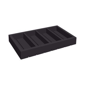Organizer drewniany na sztućce Madeira Black, czarny
