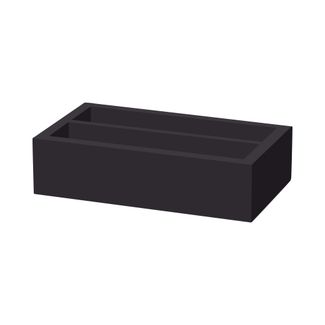 Skrzynka na sztućce dwudzielna Madeira Black, czarny