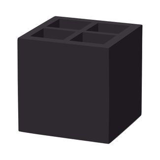 Skrzynka na sztućce i serwetki Madeira Black, czarny