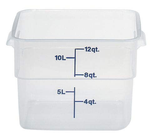 Transparentní polypropylenová nádoba na potraviny CamSquare, Cambro, Camsquare, 11,4 l, 11,4L, Průhledná, 256x310x(H)210mm