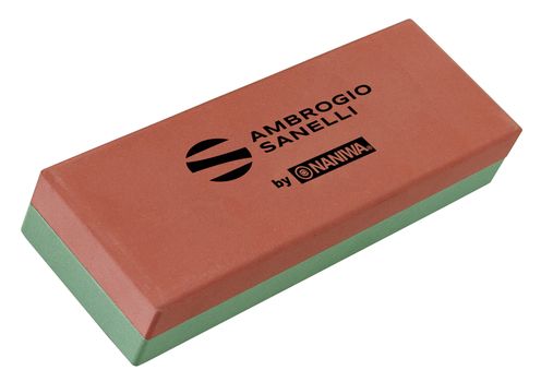 Naniwa Accessori japāņu asināšanas akmens, Ambrogio Sanelli, graudainums: 220/1000, 185x65x(H)30mm