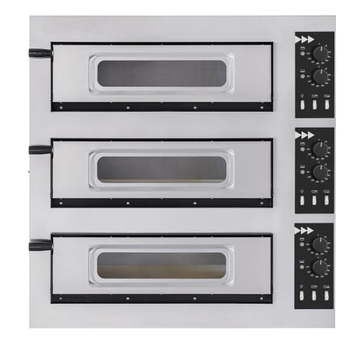 Pec na pizzu 3-stupňová BASIC 3/50 GLASS AND LIGHT, Prismafood, 400V/1200W, 915x690x(H)900mm