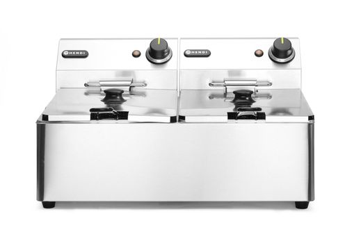 Freidora Kitchen Line - 2x 6L, HENDI, Kitchen Line, 12L, 230V/6600W, 550x430x(H)305mm