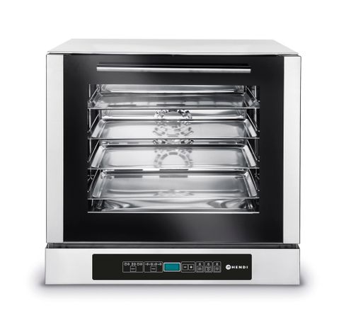 Konvekcinė garų krosnelė 4 x 429x345mm – elektrinė, programuojama, elektroninė, HENDI, 230V/2900W, 590x703x(H)590mm