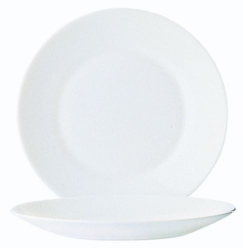 Tanier plytký Restaurant, Arcoroc, Biela, 6 ks, ⌀155x(H)18mm