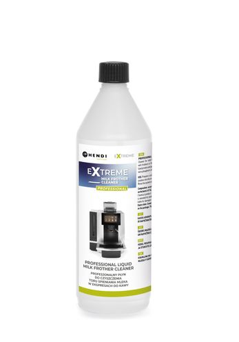 Extreme Milk Frother Cleaner Profesionální kapalina pro čištění potrubí pro napěnění mléka v kávovarech, HENDI, 1 l