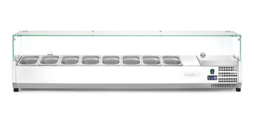 Šaldoma vitrina GN 1/4, Arktic, 8x GN 1/4, 230V/180W, 1805x335x(H)460mm