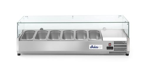 Šildoma vitrina GN 1/3, Arktic, 6x GN 1/3, 230V/180W, 1405x420x(H)456mm