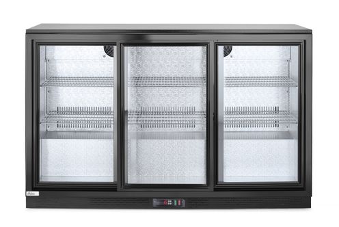 Barová chladnička s trojitými posuvnými dveřmi, Arktic, 254L, Černá, 220-240V/160W, 1350x520x(H)865mm