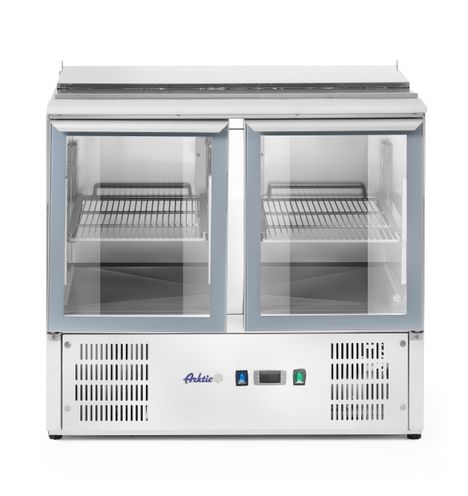 2-ukseline kallutatava kattega jahutuslaud, Arktic, 146L, 230V/145W, 700x900x(H)860mm