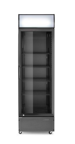 Jednokřídlá chladnička s podsvíceným panelem , Arktic, 254L, Černá, 230V/250W, 578x605x(H)1980mm
