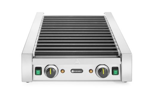 Gril válečkový na párky – dvouzénový, HENDI, 14 válečků, 230V/1480W, 520x650x(H)176mm
