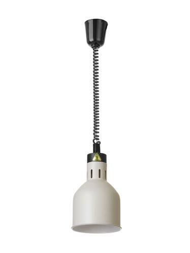 Výškově nastavitelná ohřívací lampa válcová, HENDI, Bílá, 230V/250W, ⌀175x(H)250mm
