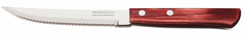 Sada nožov Churrasco na steaky a pizzu – 6 ks, Tramontina, Červená, 6 ks, (L)210mm