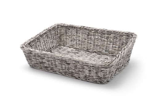 Kosz skośny prostokątny, HENDI, jasnoszary, 400x300x(H)120mm